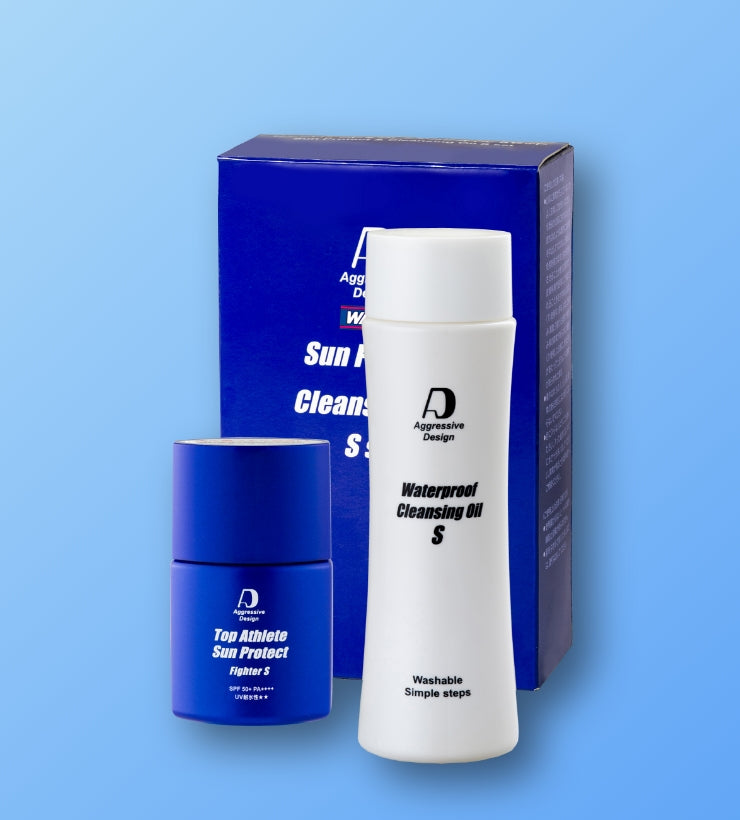 Top Athlete サンプロテクト&クレンジングオイル Sセット---SPF 50/ PA++++/UV耐水性★★