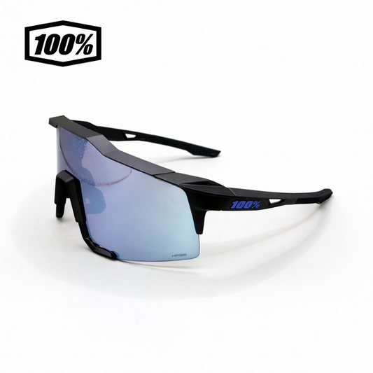 100% SPEEDCRAFT Matte Black - HiPER® Blue Multilayer Mirror Lens
